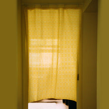 Load image into Gallery viewer, Yellow Boxed Tablecloth / Curtain